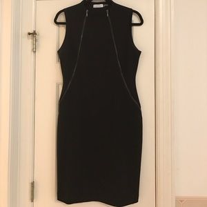 Calvin Klein Black Zipper Dress