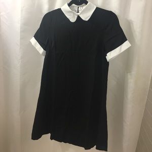 Black dress with white collar- size small- NWT