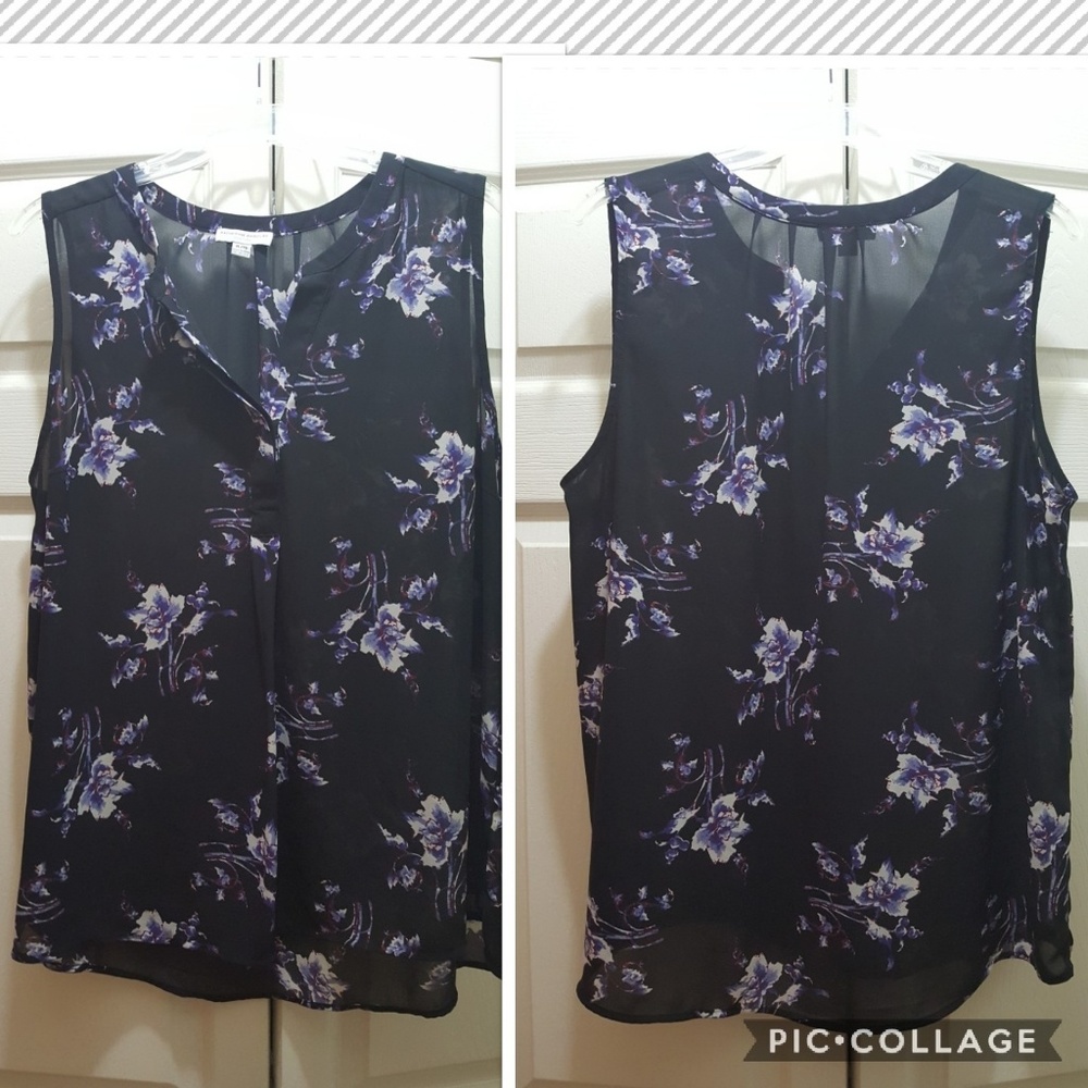 Beautiful floral sleeveless blouse