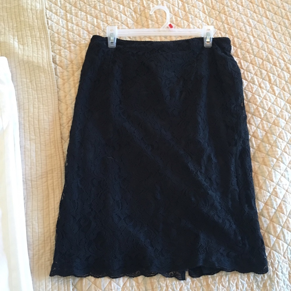 Black lace skirt