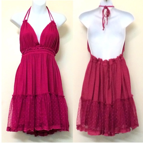 Blue Swingy Halter DRESS Sundress NEW - Picture 5 of 5