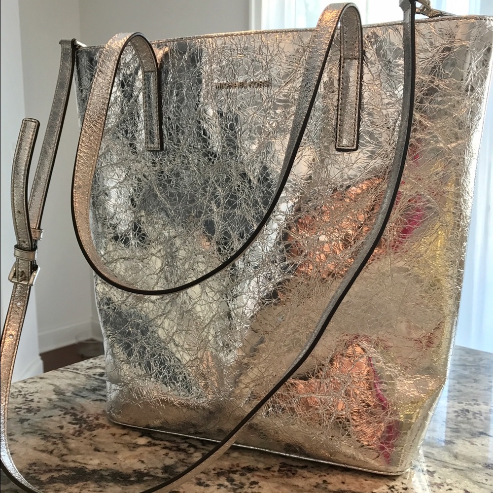 Michael kors  silver tote 2016