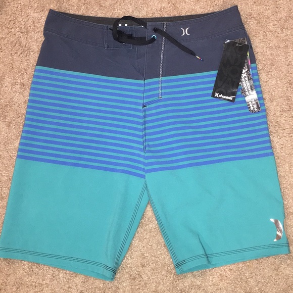 Hurley Other - Hurley Phantom boardshorts blue green stripes 31
