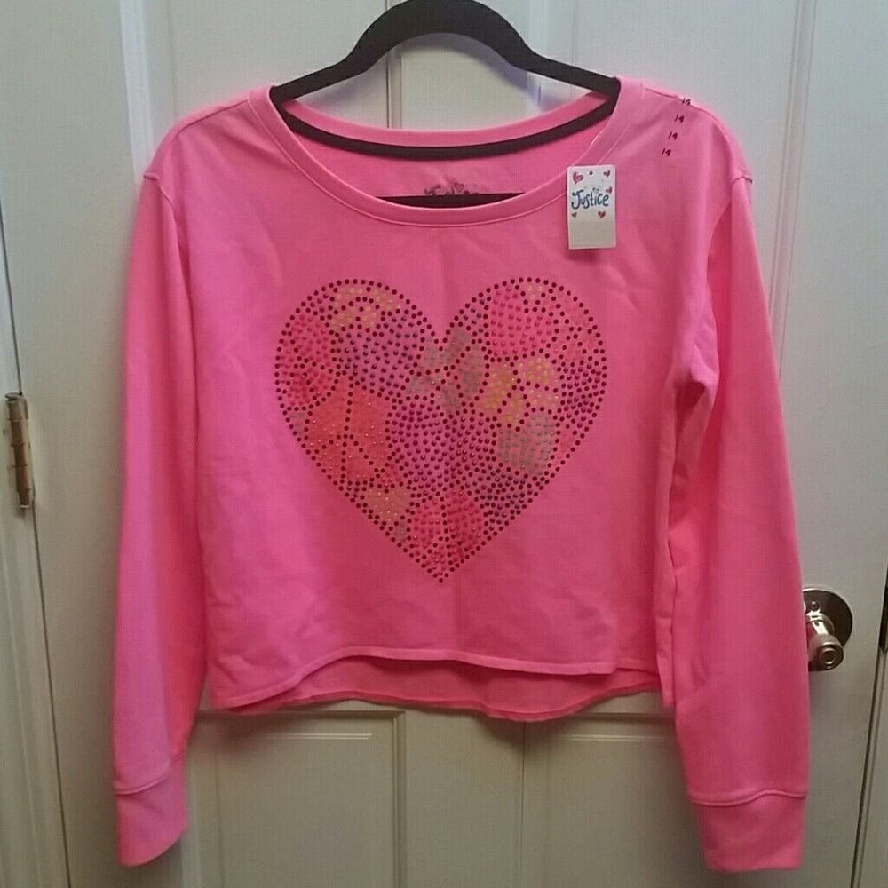 Justice pink kids sweatshirt