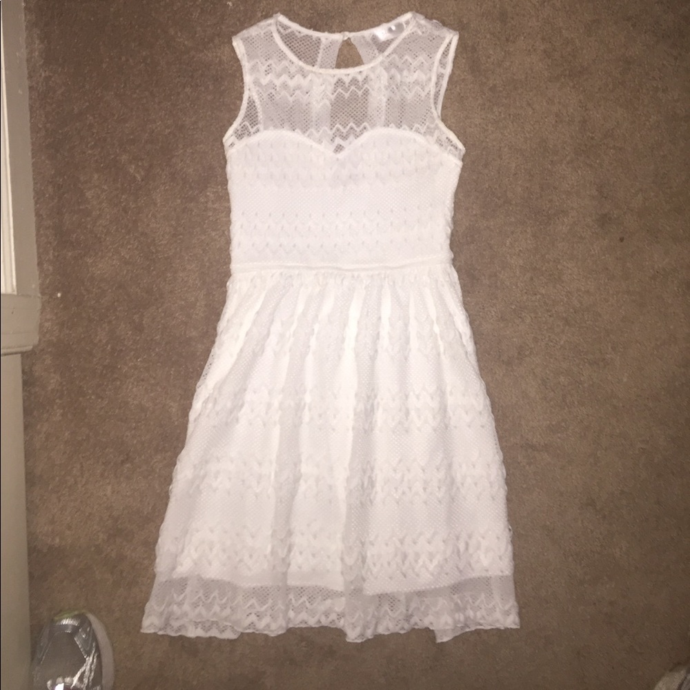 Gabriella Rocha White Crochet Dress