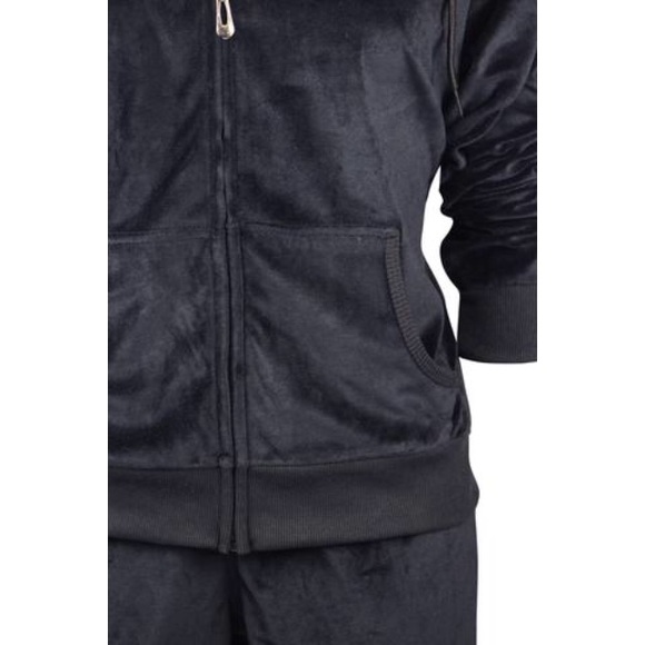Women’s 2 Piece Velour Hoodie & Pant Tracksuit Set - Picture 4 of 5