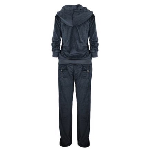 Women’s 2 Piece Velour Hoodie & Pant Tracksuit Set - Picture 3 of 5