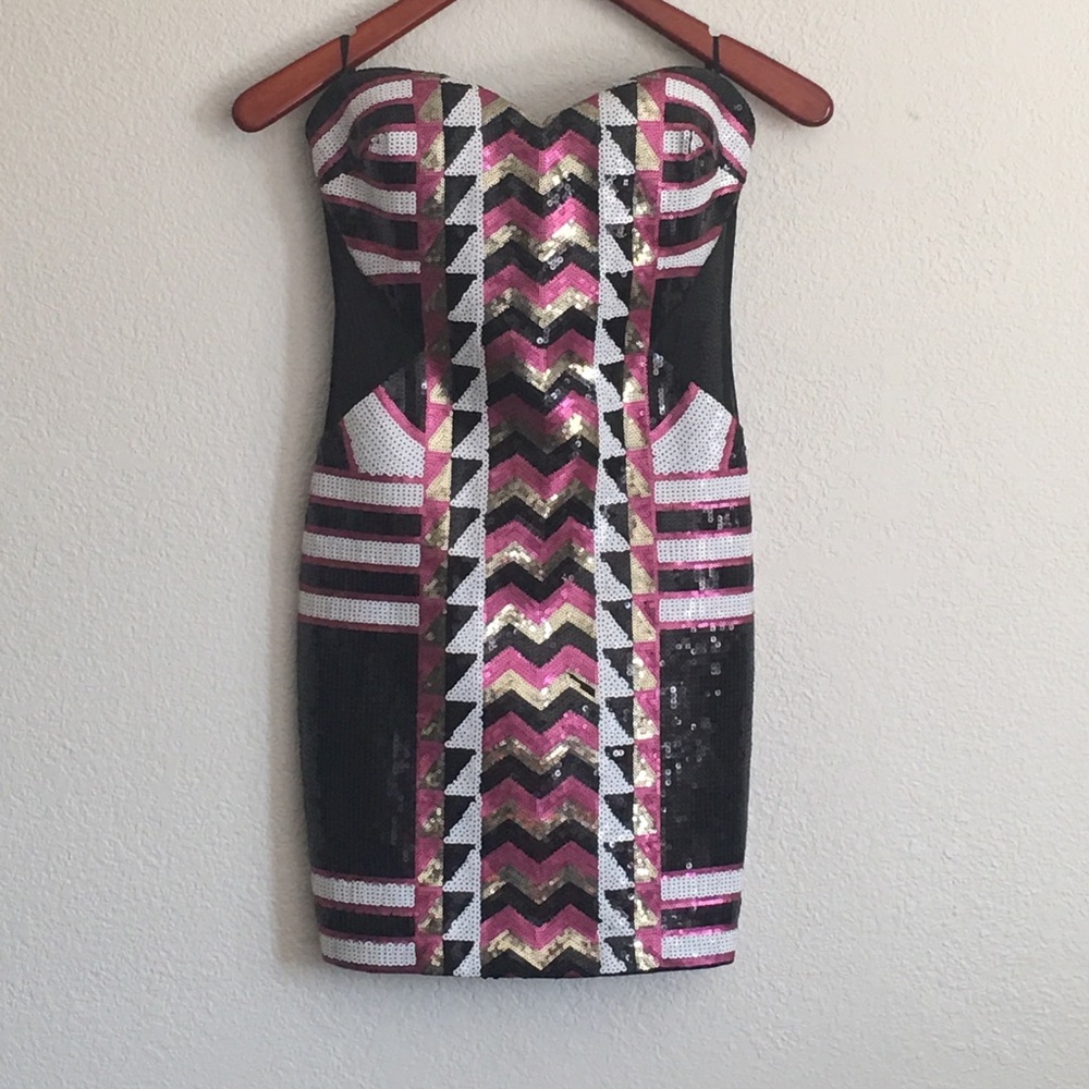 Bebe sequins party dress