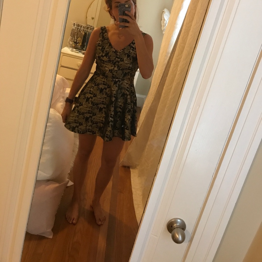 Macy's Do and Be black and gold dress