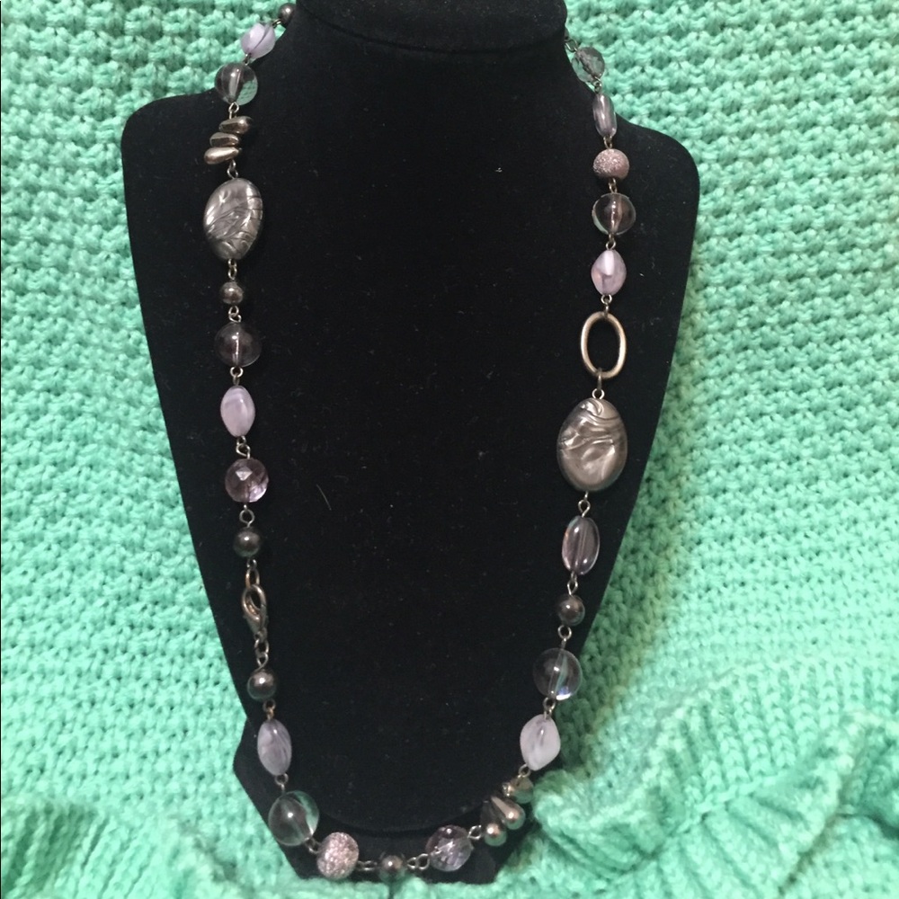 Grey beaded necklace