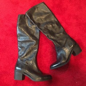 Sam Edelman Knee High Black Leather Boots