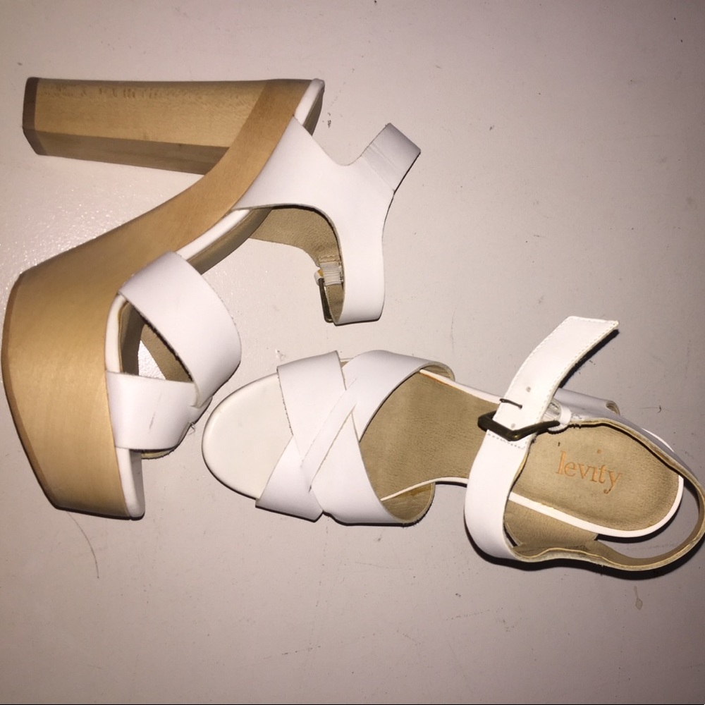 White heels, size 6.5