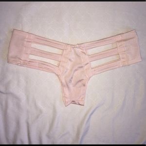 Baby Pink Cut Out Strappy Bikini Bottoms