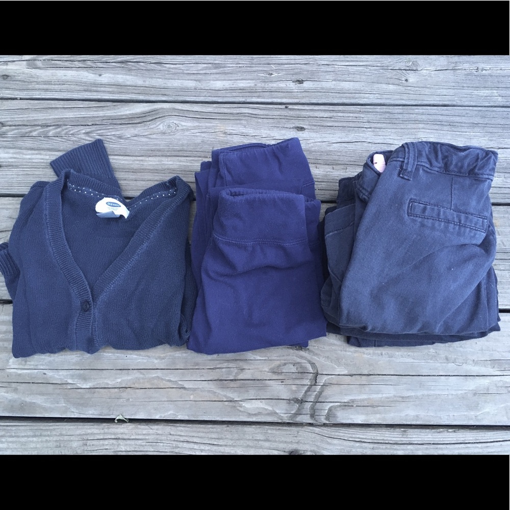 9 piece Girl's Navy School Uniform Lot size 7