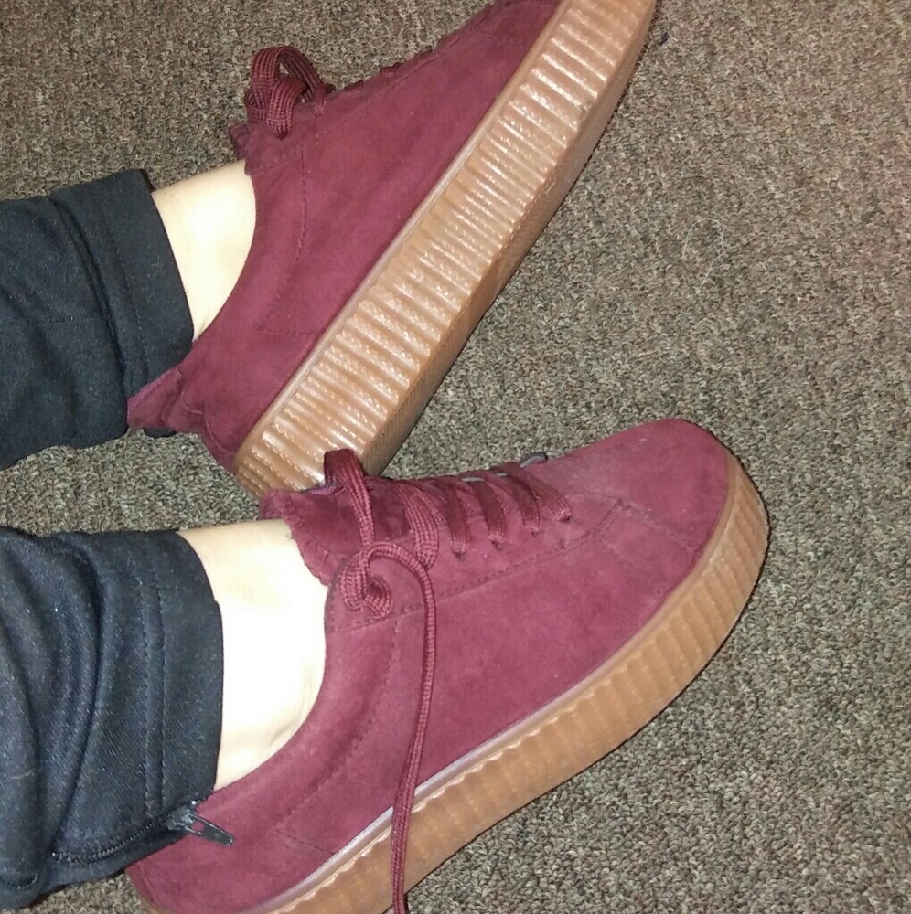 Burgundy Delia Creepers