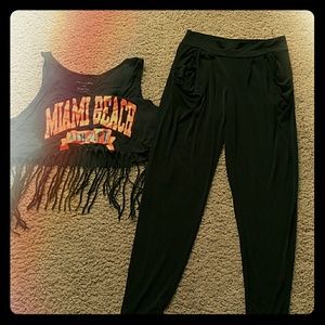 Shirt and crop pants