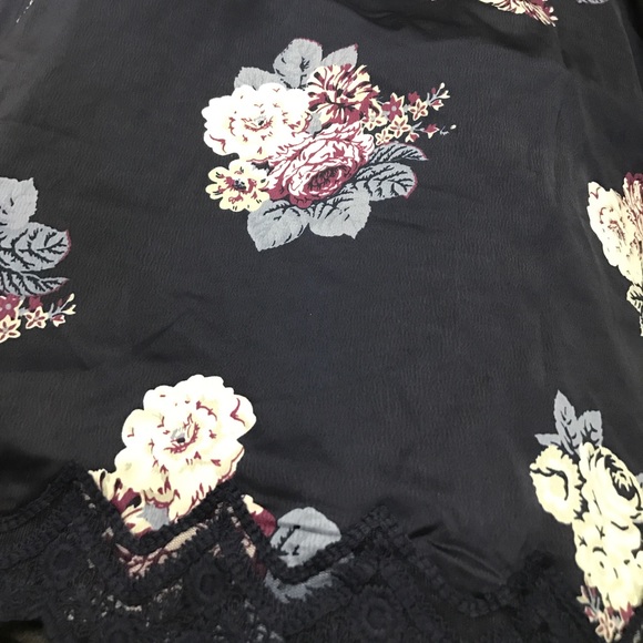 Navy Floral Slip Dress - Picture 2 of 4