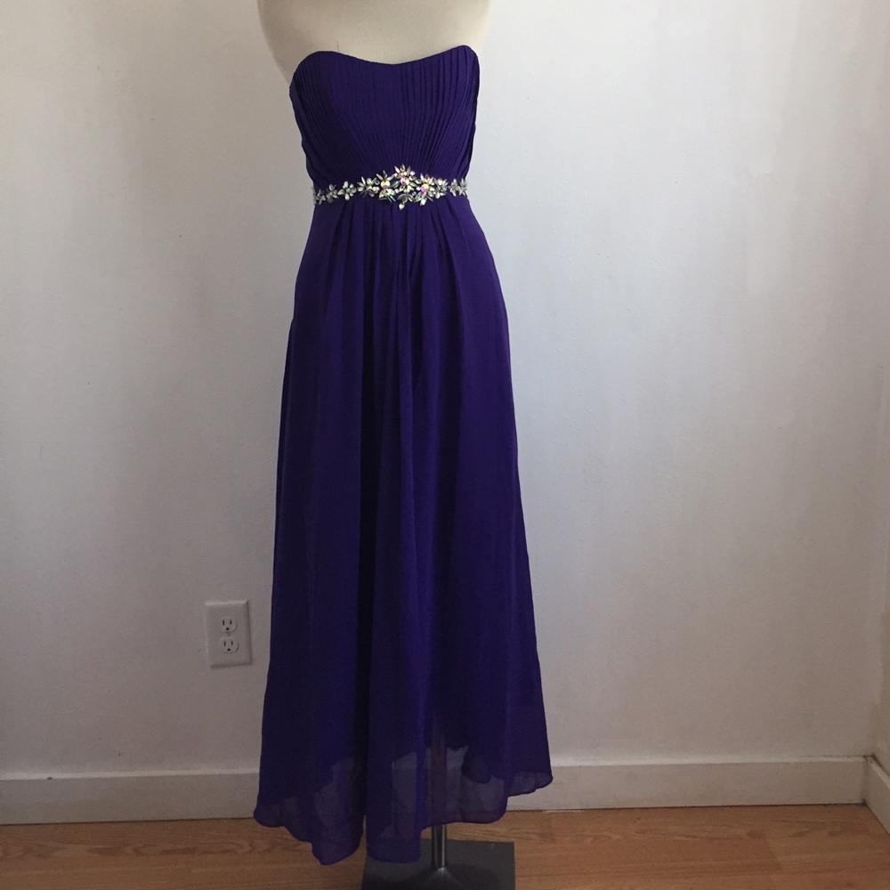 Royal purple bridesmaid dress