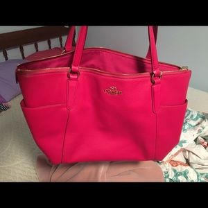 Hot pink coach purse