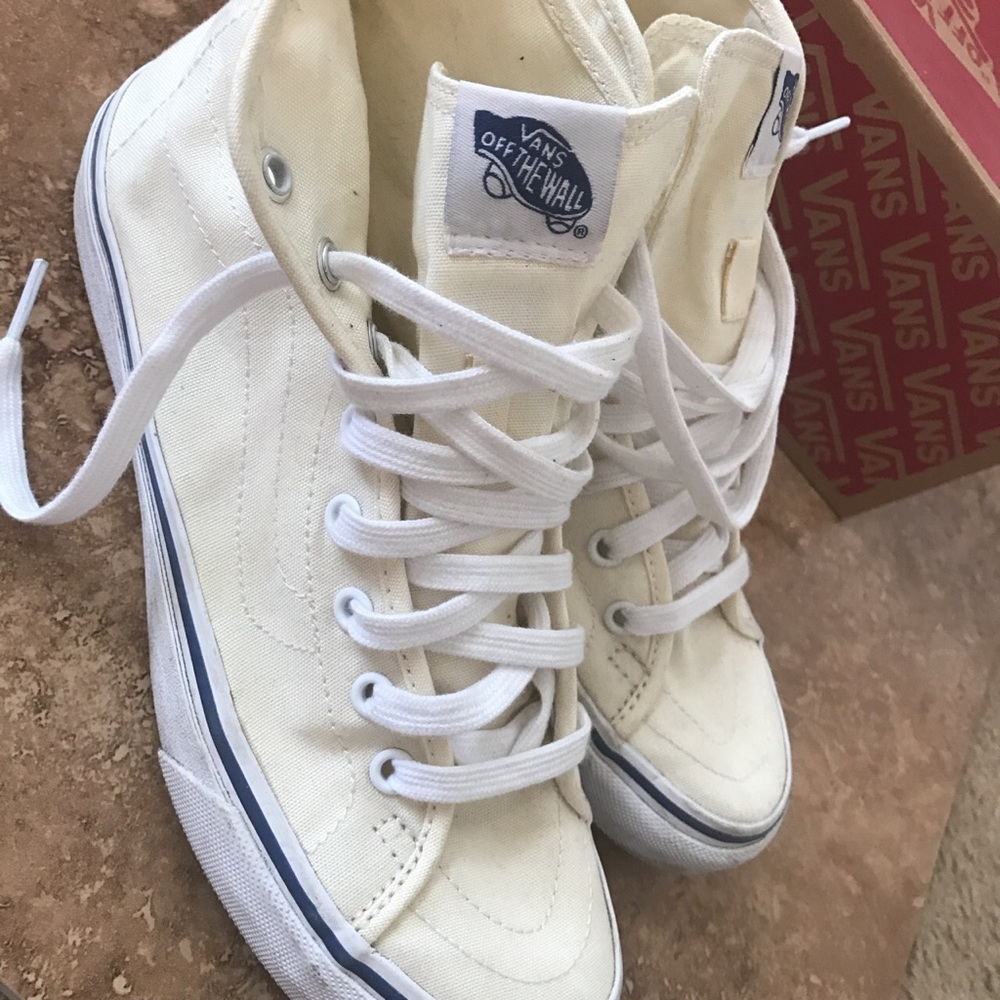 cream Vans sk8-hi