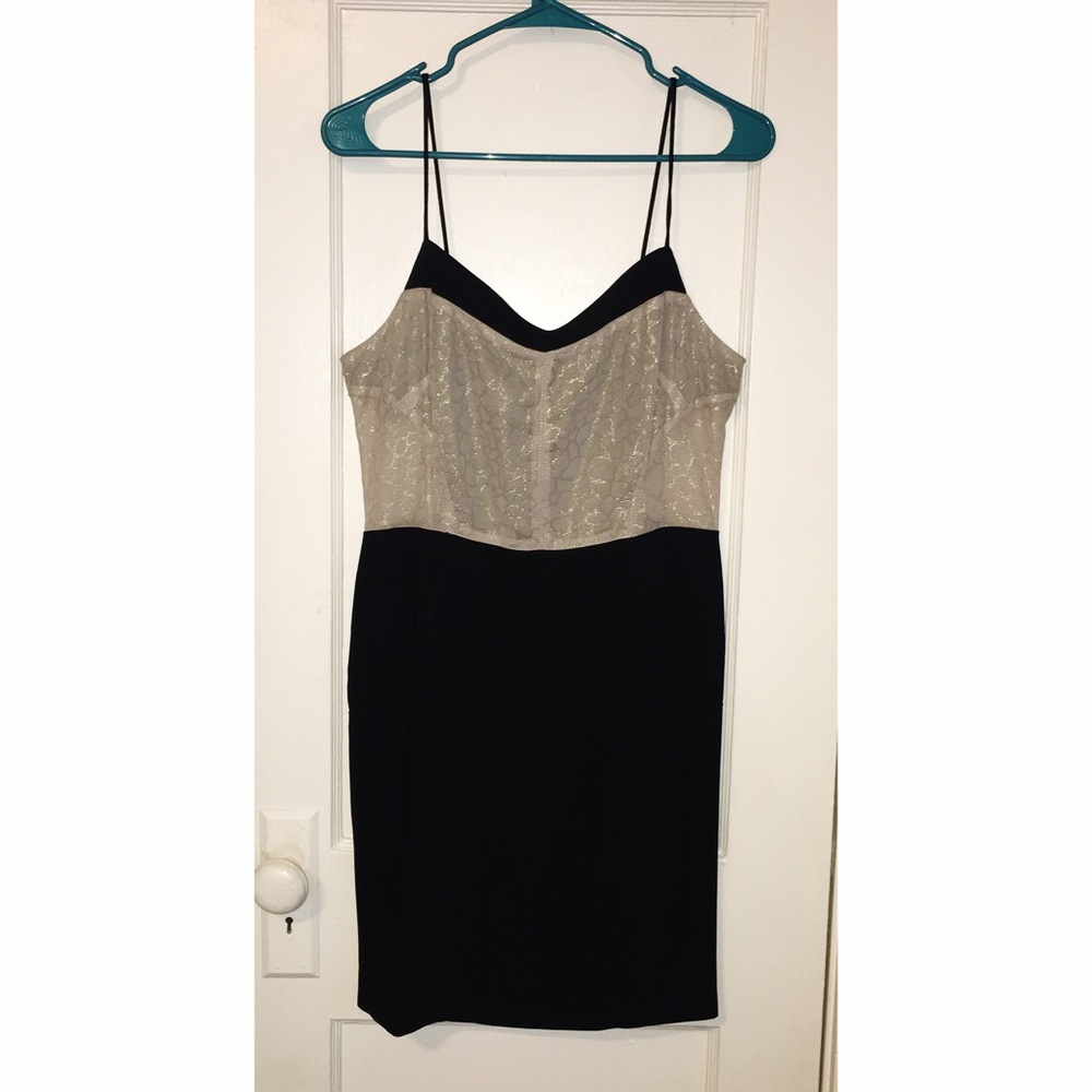 Rachel Roy Gold & Black Cocktail Dress