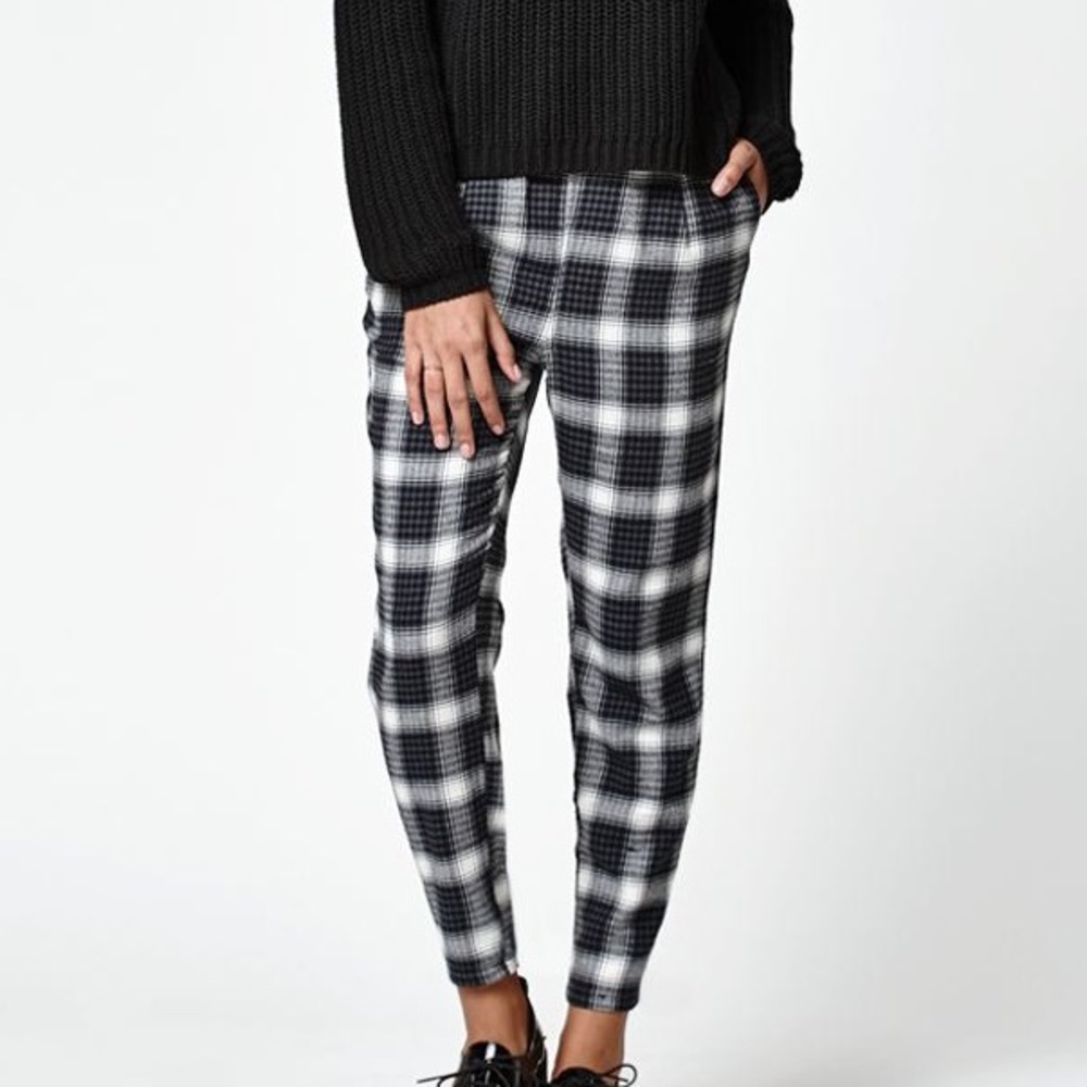PacSun Running Hot Plaid Flannel Pants Volcom