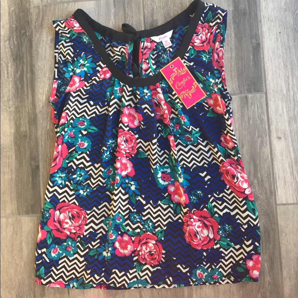 Candies Sleeveless floral blouse