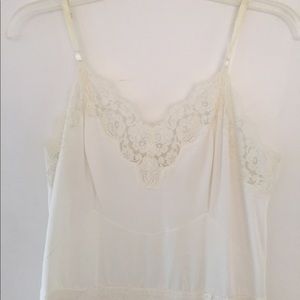 Vintage white crochet slip dress