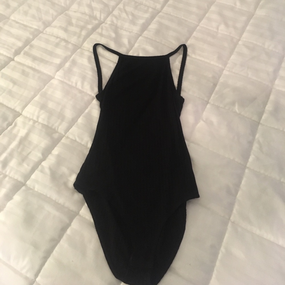 Open-Back Ribbed Bodysuit