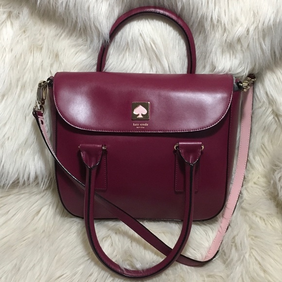kate spade Handbags - KATE SPADE Merlot Satchel W/Detachable Strap