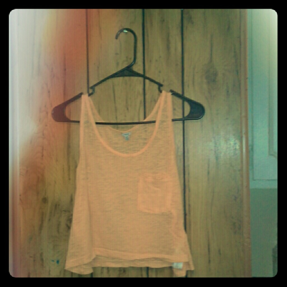 Orange crop top