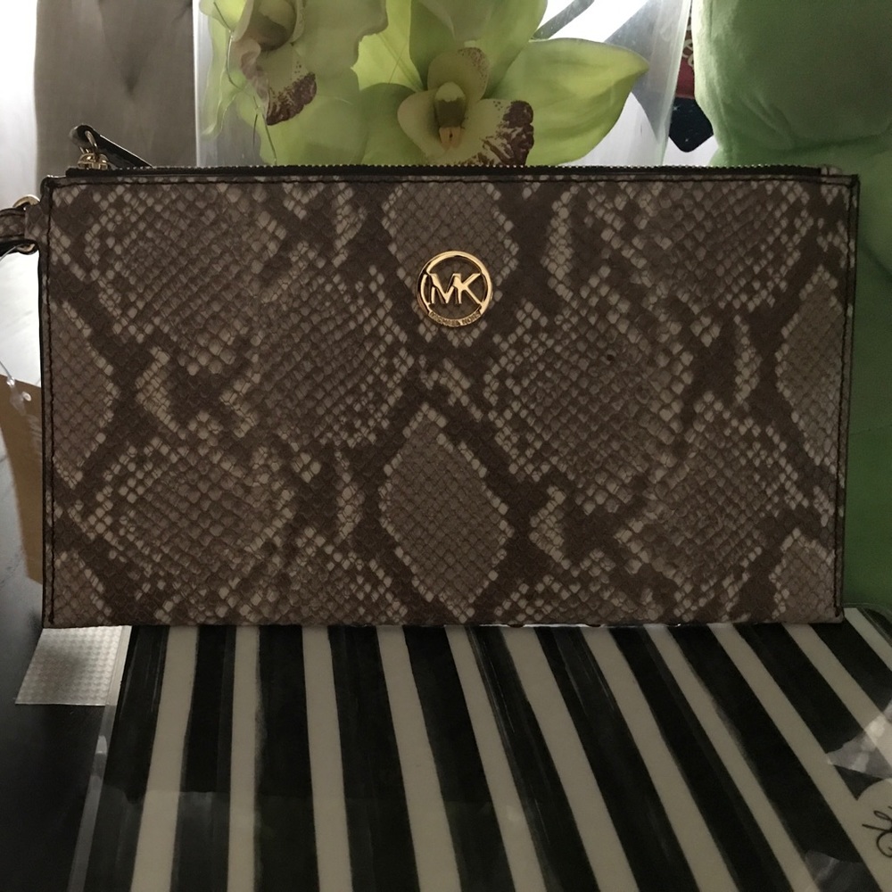 Snake skin Michael Kors Clutch Purse