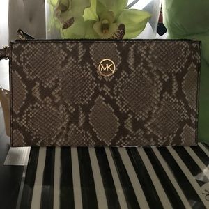 Snake skin Michael Kors Clutch Purse