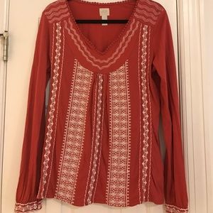 Lucky Brand Long-sleeve Boho Top
