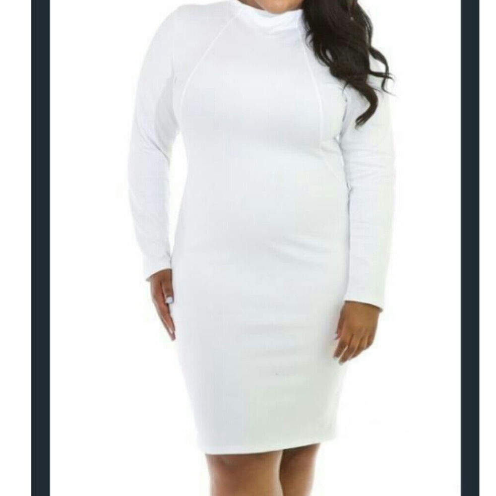 PONTI MOCK NECK DRESS