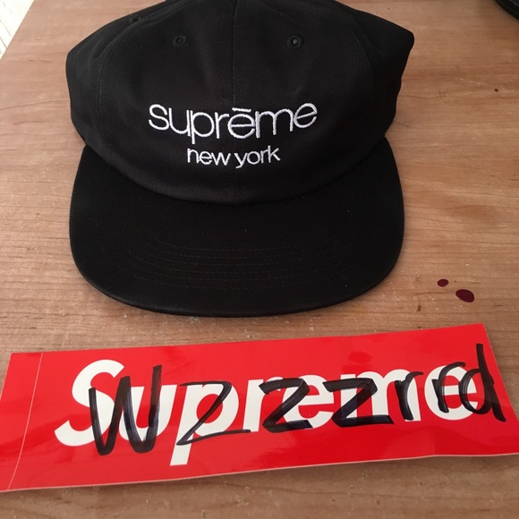 Supreme multi color twill classic logo strapback