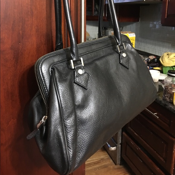 Black leather Brooks Brothers Satchel Bag - Picture 1 of 3
