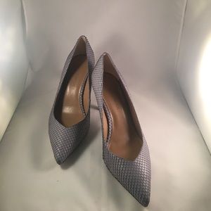 Grey snakeskin pumps size 9