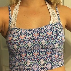 Multi-colored crop top