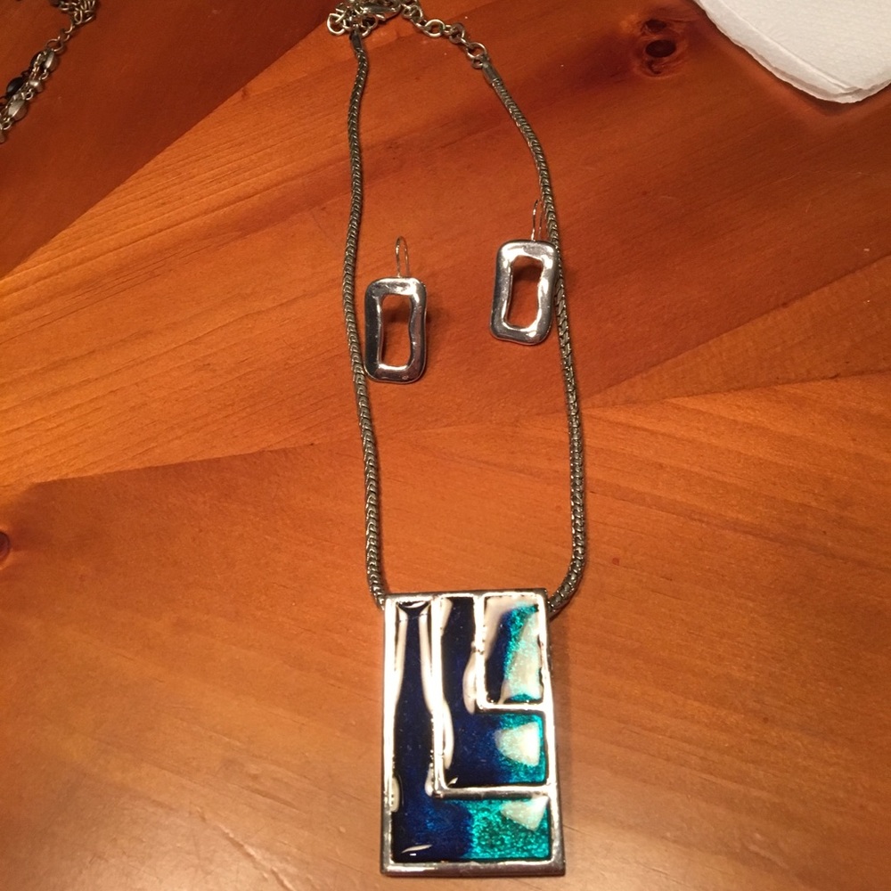 Necklace with matching earrings
