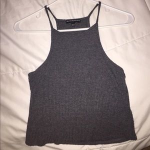 grey crop tank top brandy melville