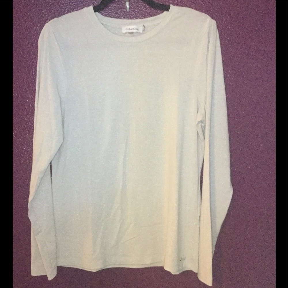 Metallic Calvin Klein Long Sleeve T