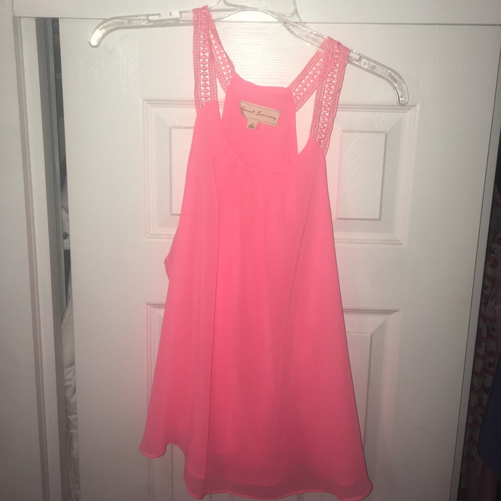 Hot pink racer back tank