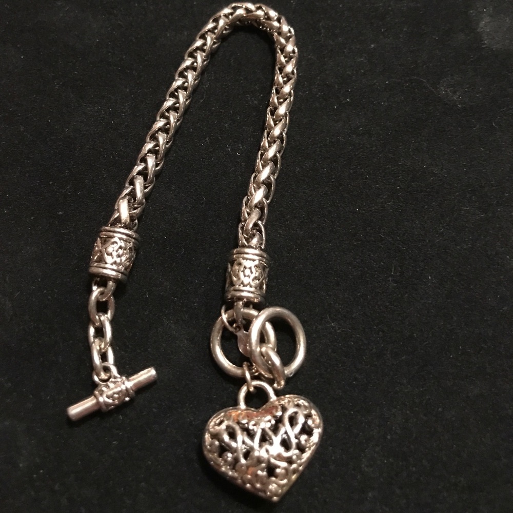 8" Silver (faux) bracelet Like new