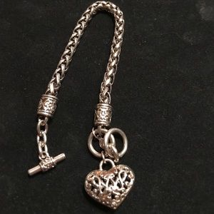 8" Silver (faux) bracelet Like new