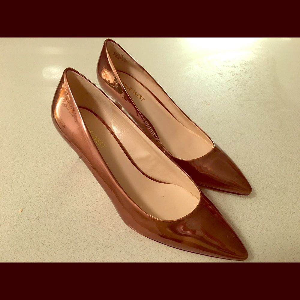 Nine West copper kitten heels - size 7.5