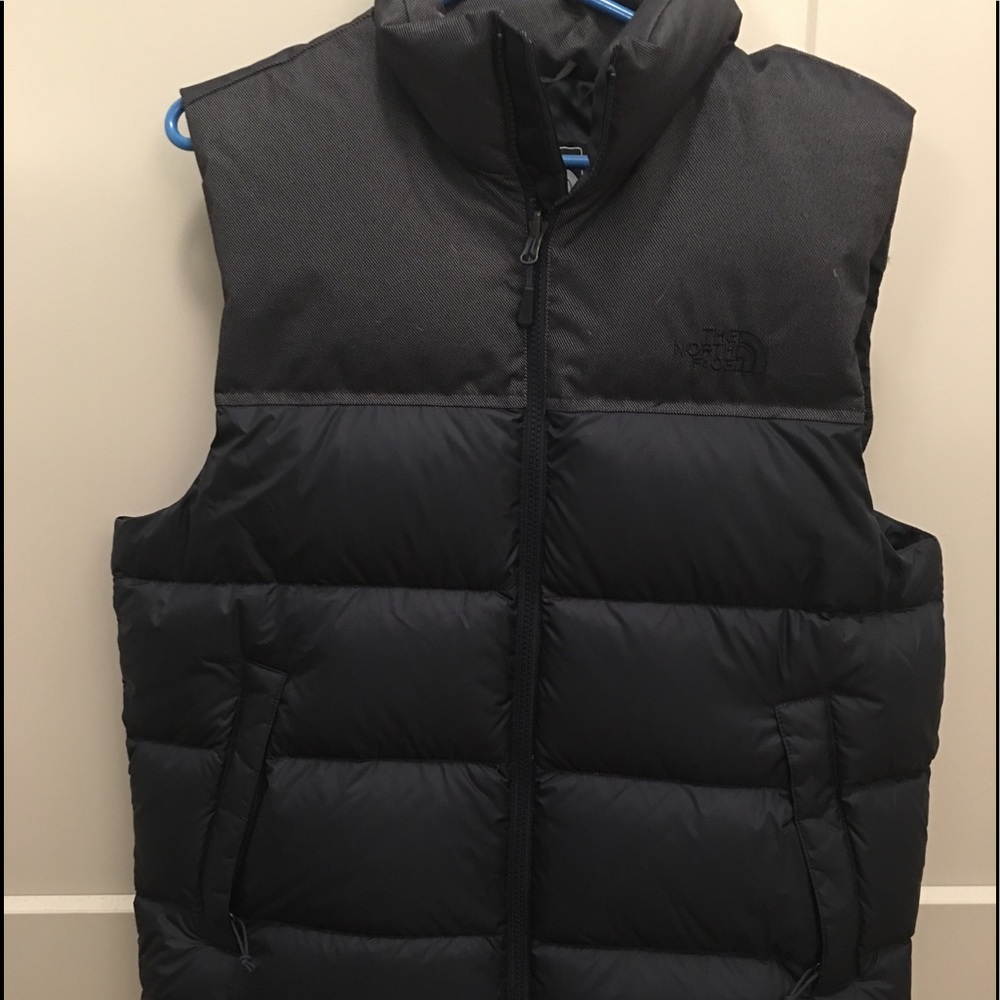 Men's Navy and Grey down vest