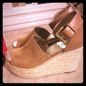 Natural color Espadrille wedges