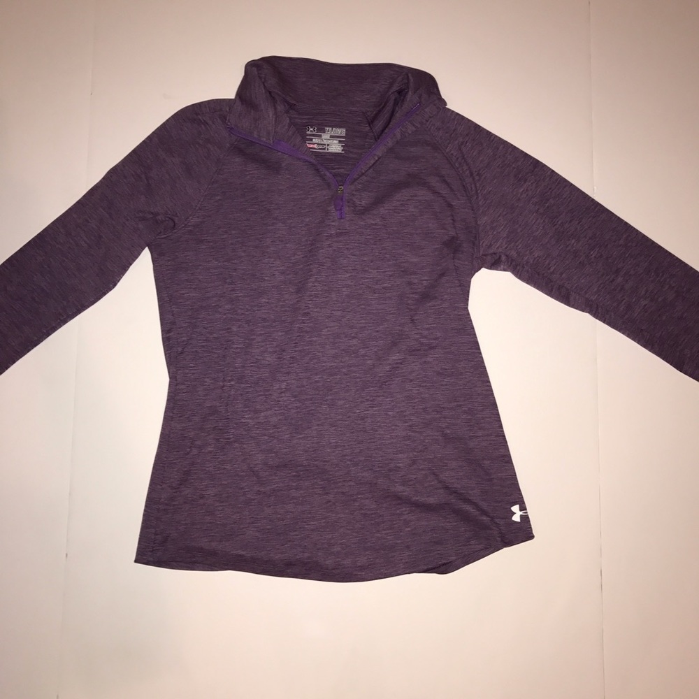 girls under armour purple quarter zip