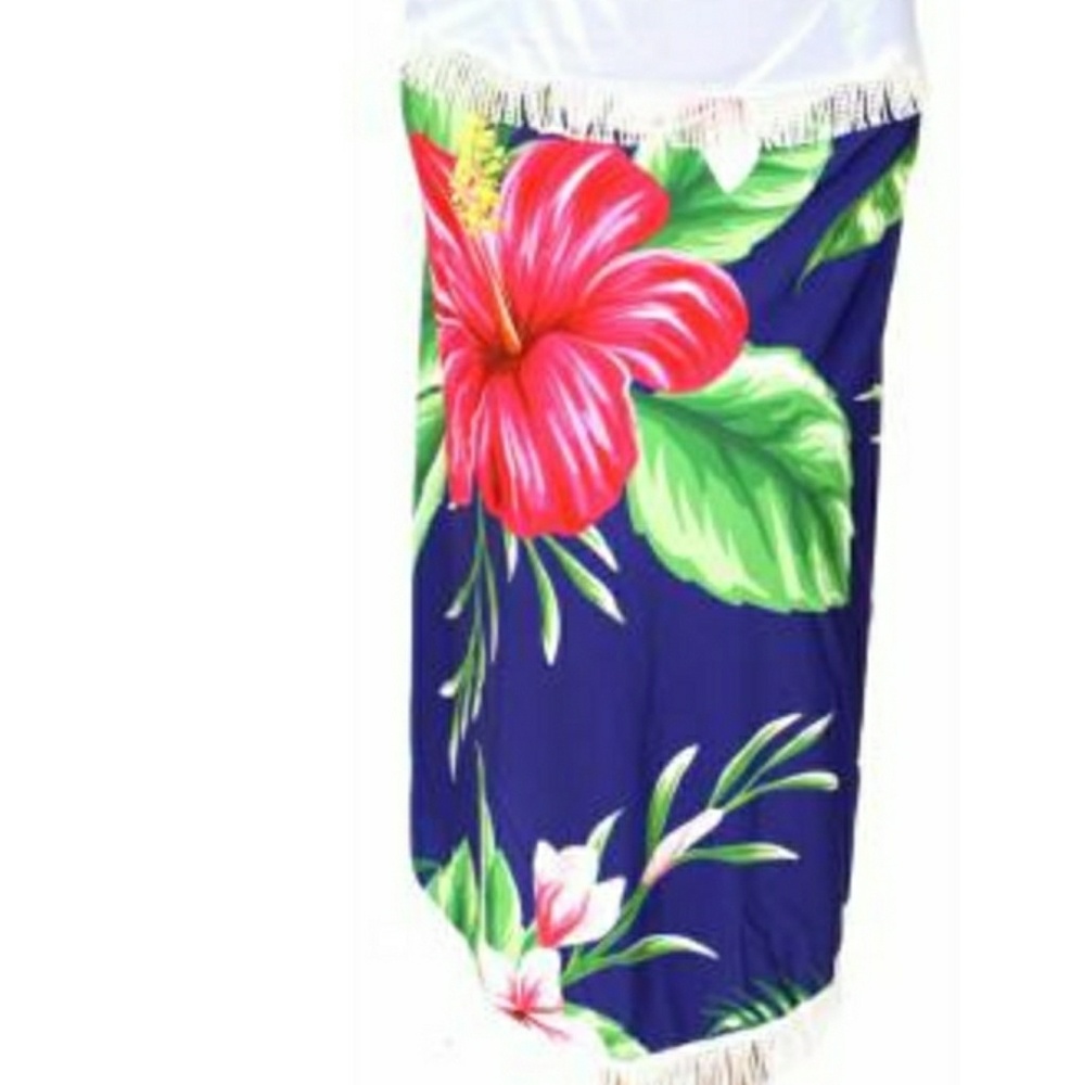 Flowers print beach blanket/Wrap/ yoga mat/bag - Picture 2 of 6